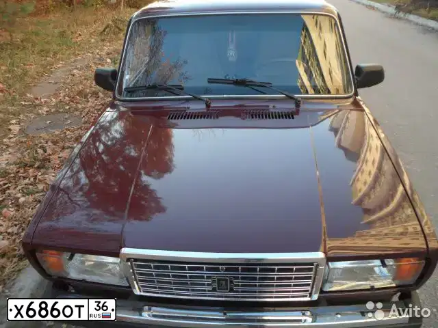 Фото автомобиля LADA 2107, 2008 — госномер Х686ОТ36. Цвет: ТЕМНО-ВИШНЕВЫЙ