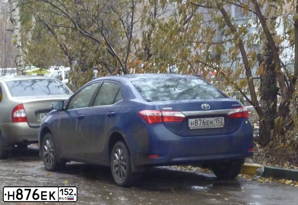 Фото автомобиля TOYOTA COROLLA, 2013 — госномер А522РР790. Цвет: Темно-синий