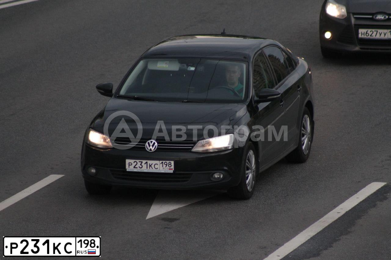 Фото автомобиля VOLKSWAGEN JETTA, 2012 — госномер Р231КС198. Цвет: ЧЕРНЫЙ