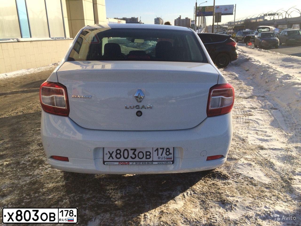 Фото автомобиля RENAULT LOGAN, 2017 — госномер В048УЕ147. Цвет: Белый