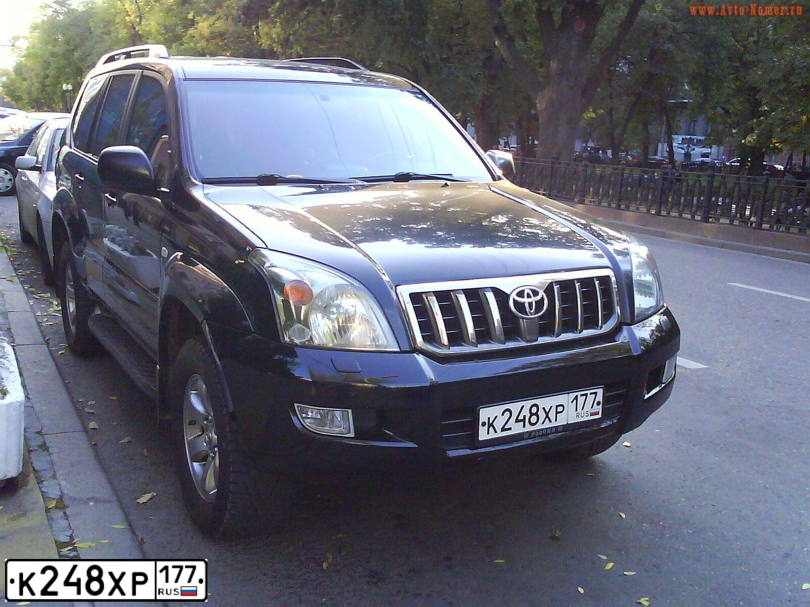 Фото автомобиля TOYOTA LAND CRUISER 120, 2007 — госномер К200АВ122. Цвет: ЧЕРНЫЙ