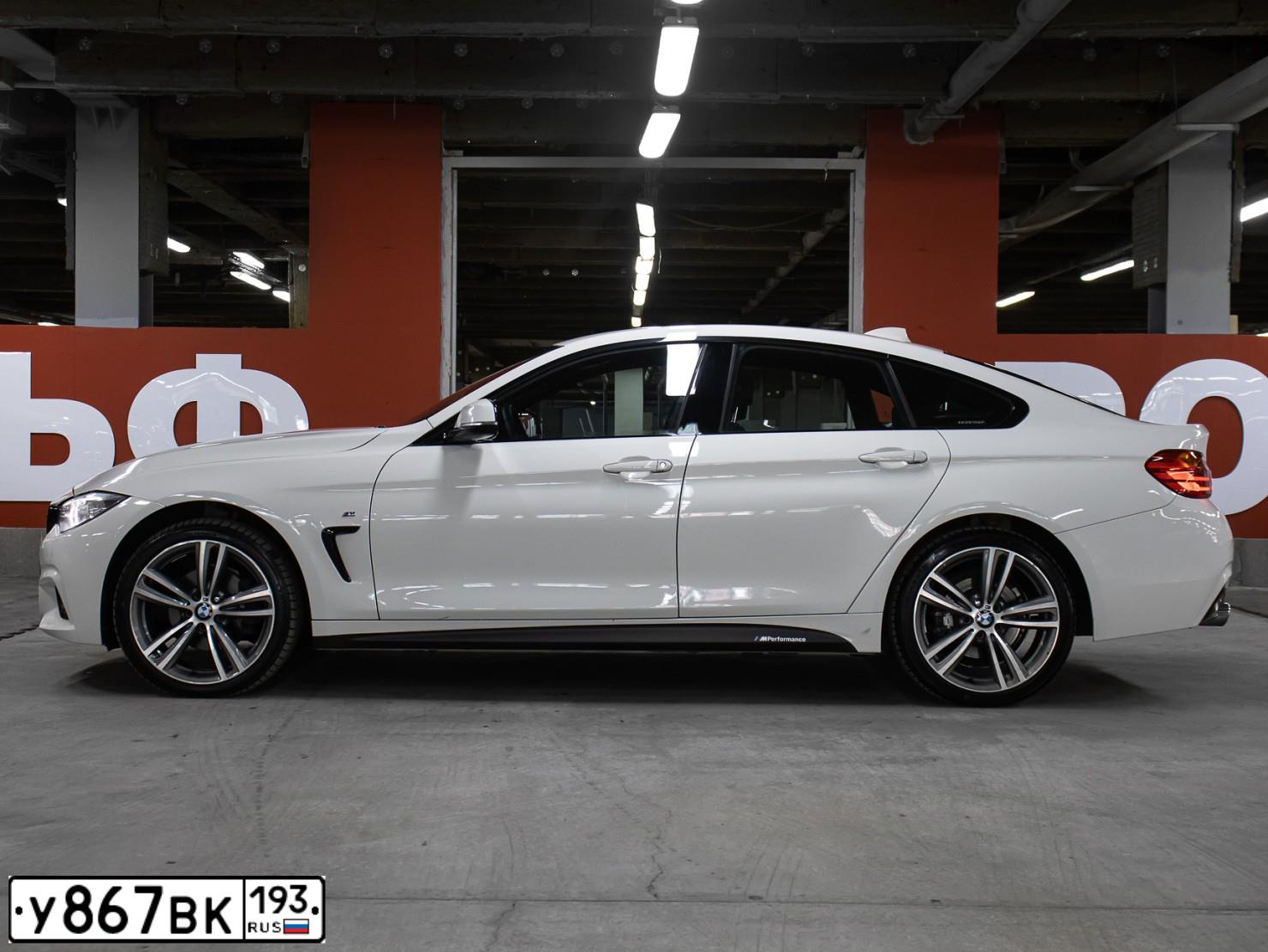 Фото автомобиля BMW SERIE 4, 2014 — госномер О800ОО93. Цвет: Белый