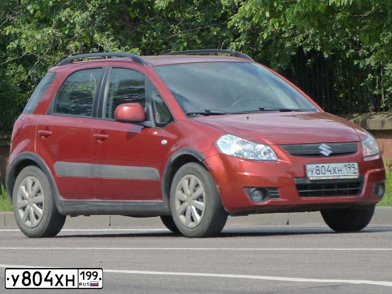 Фото автомобиля SUZUKI SX 4, 2007 — госномер В586СТ69. Цвет: Оранжевый