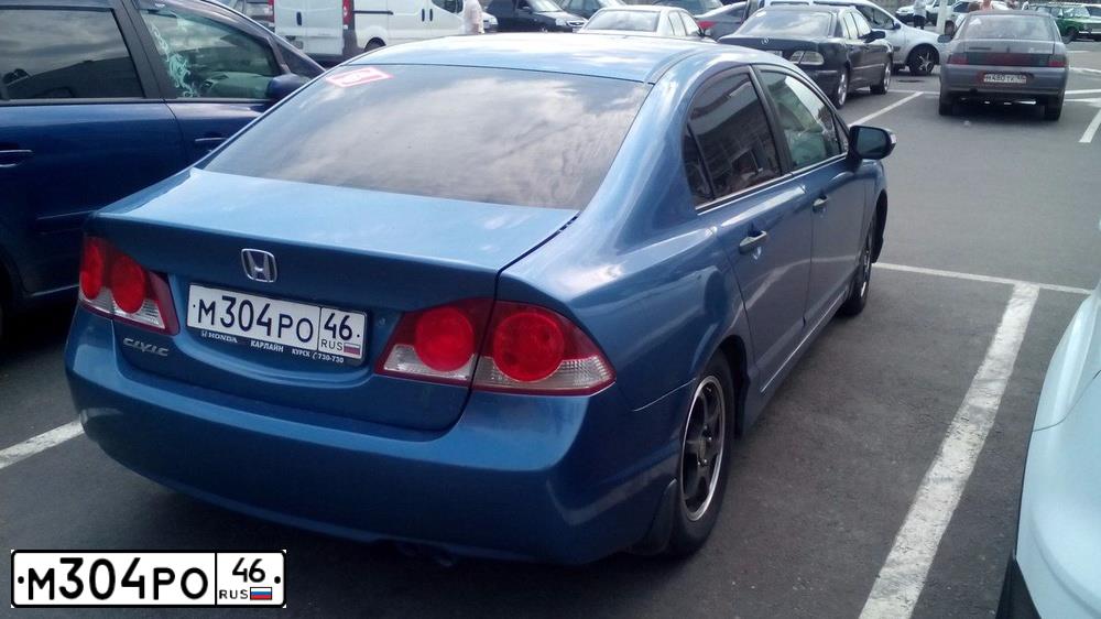 Фото автомобиля HONDA CIVIC, 2008 — госномер Е171ВР181. Цвет: СЕРЫЙ