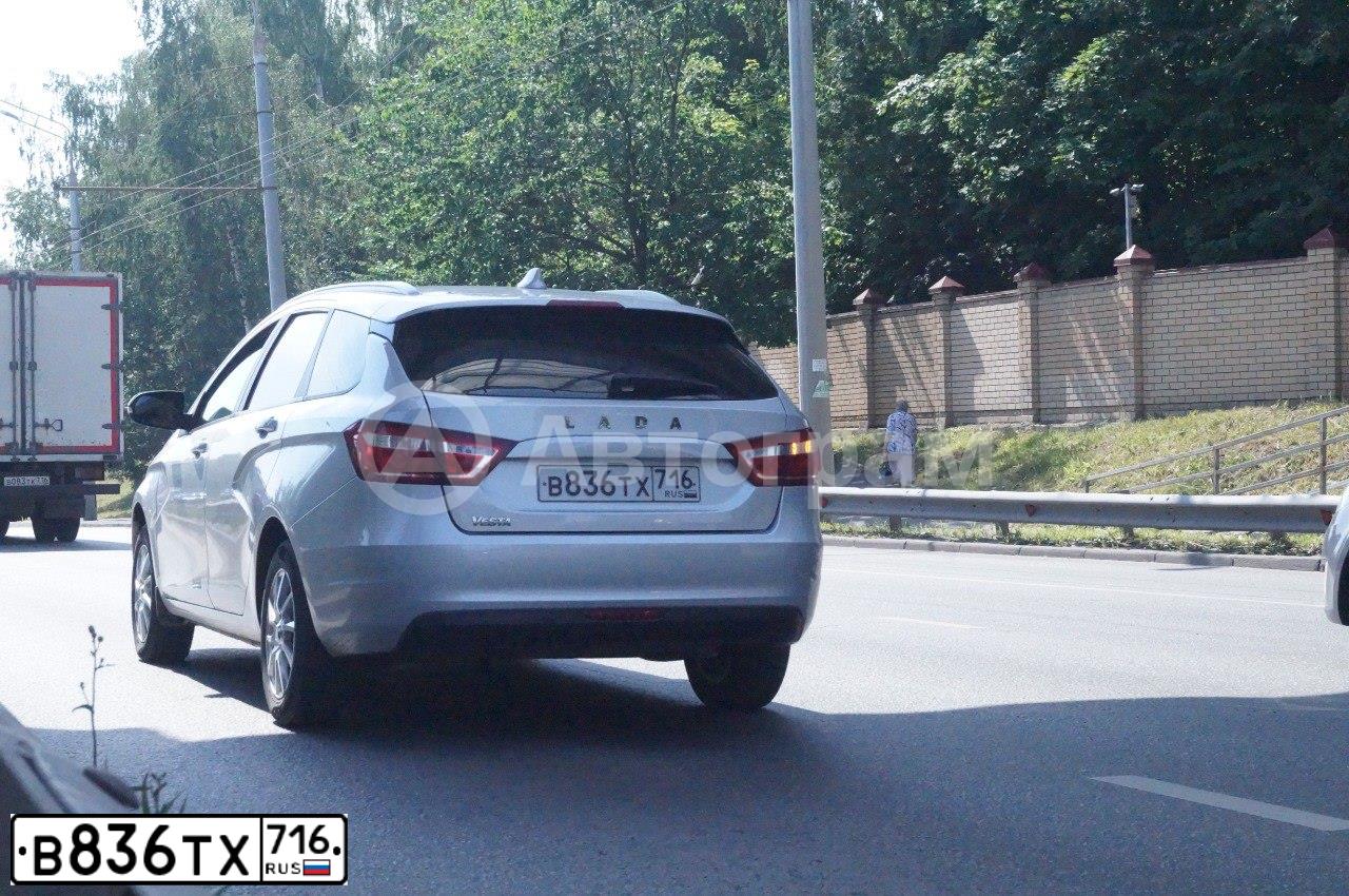 Фото автомобиля LADA VESTA, 2019 — госномер В836ТХ716. Цвет: СЕРЕБРИСТЫЙ