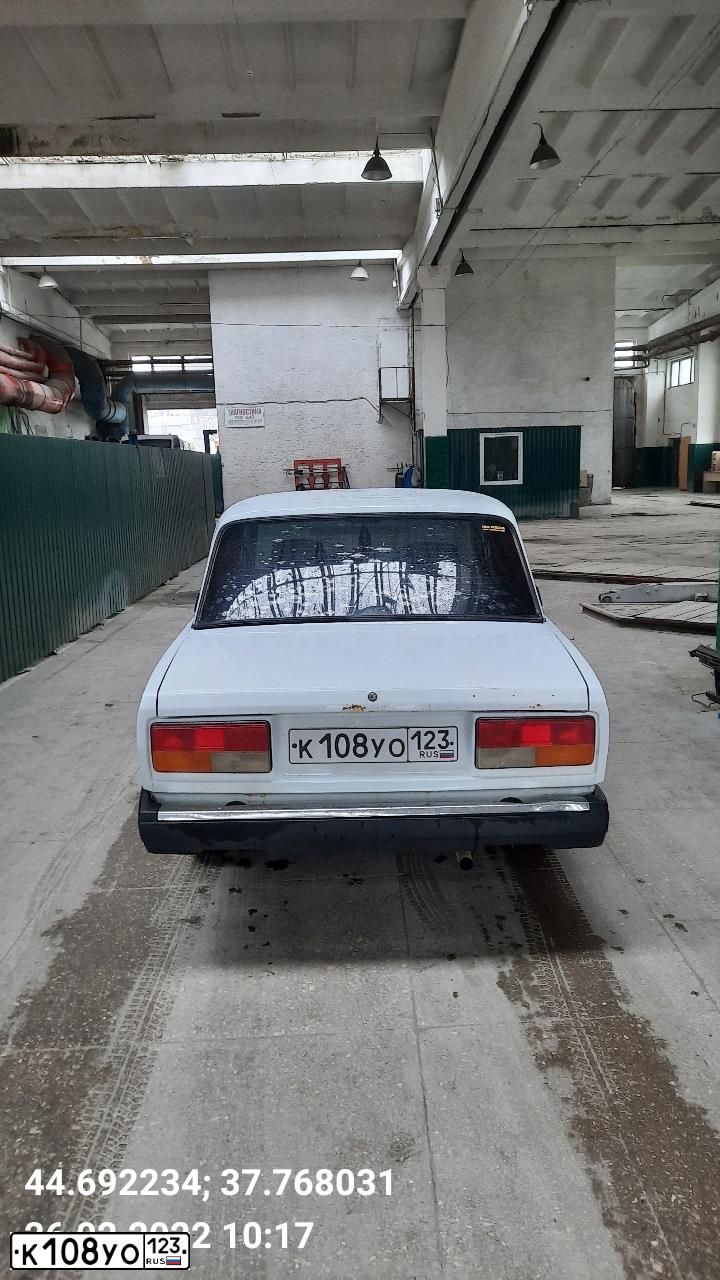 Фото автомобиля LADA 2107, 2007 — госномер С251РТ193. Цвет: ЯРКО-БЕЛЫЙ