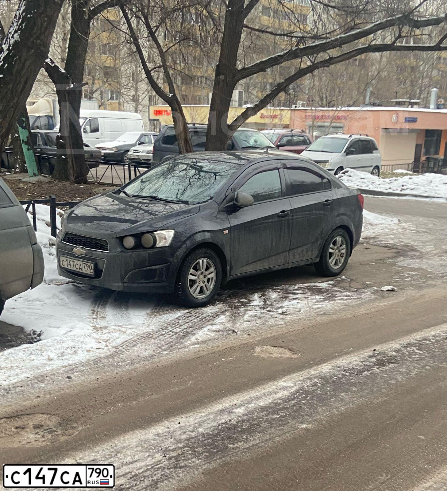 Фото автомобиля CHEVROLET AVEO, 2014 — госномер С147СА790. Цвет: ЧЕРНЫЙ