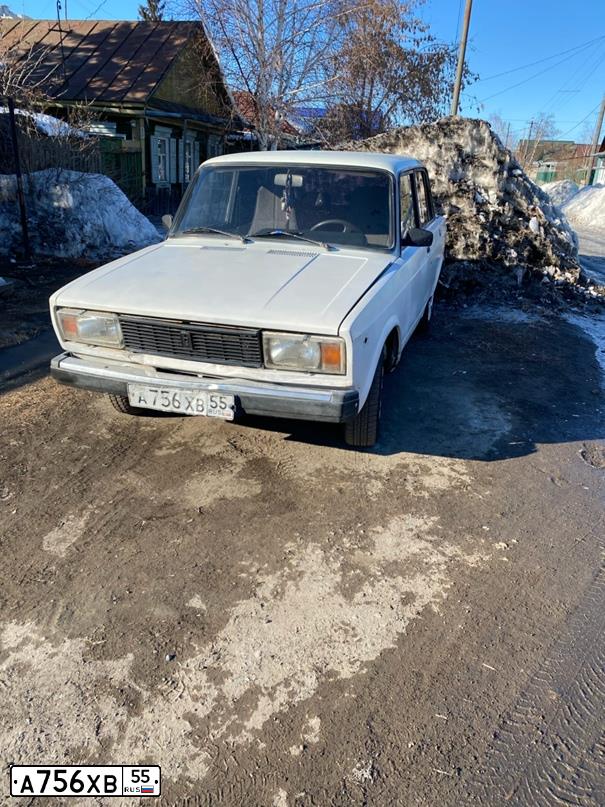 Фото автомобиля LADA 2105 LADA, 1997 — госномер А756ХВ55. Цвет: Белый