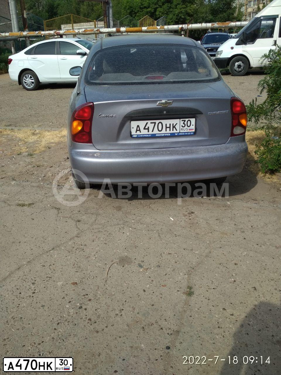 Фото автомобиля ZAZ LANOS, 2007 — госномер А470НК30. Цвет: СЕРЕБРИСТЫЙ
