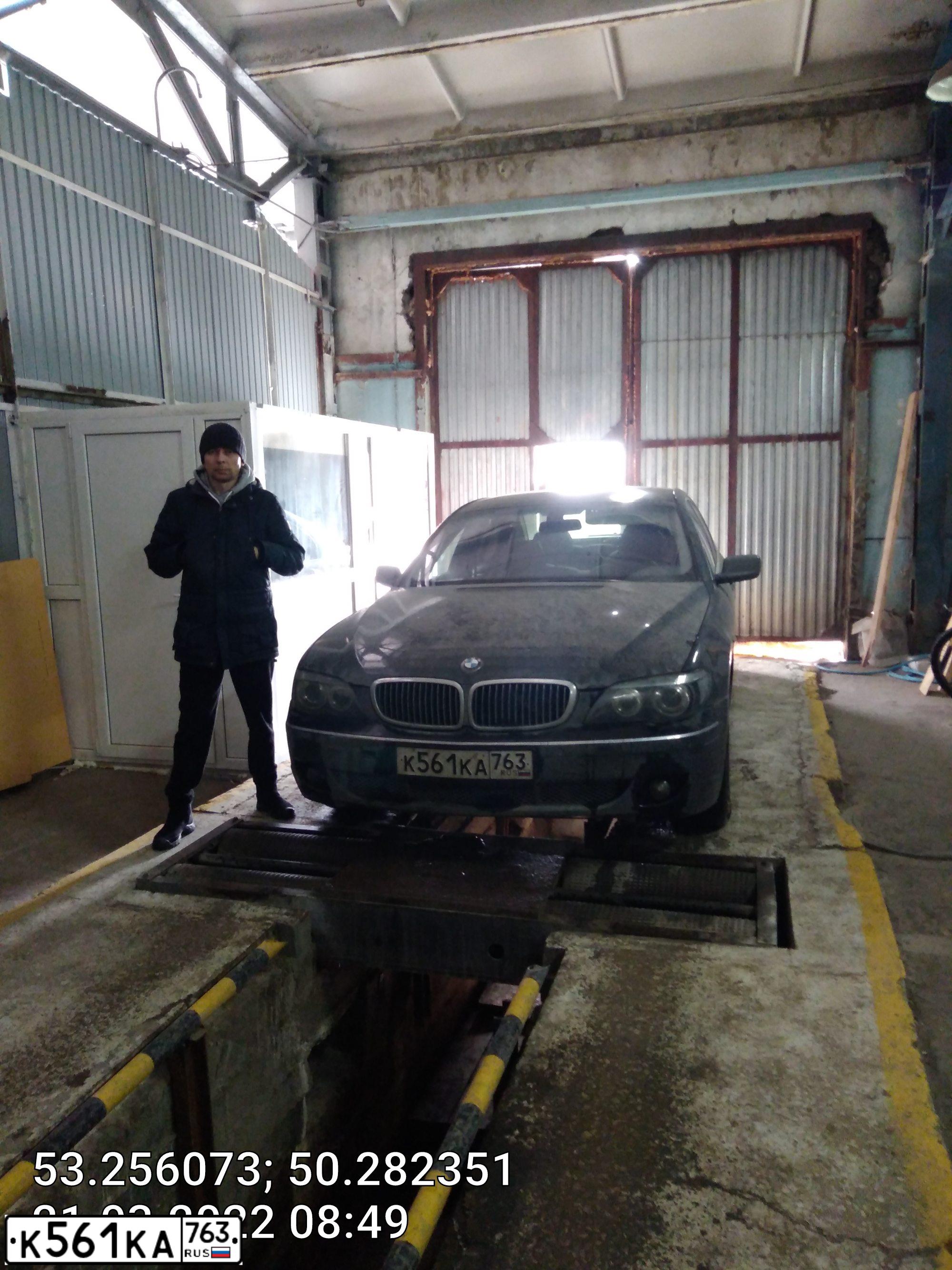 Фото автомобиля BMW SERIE 7, 2007 — госномер Е777АА68. Цвет: ЧЕРНЫЙ