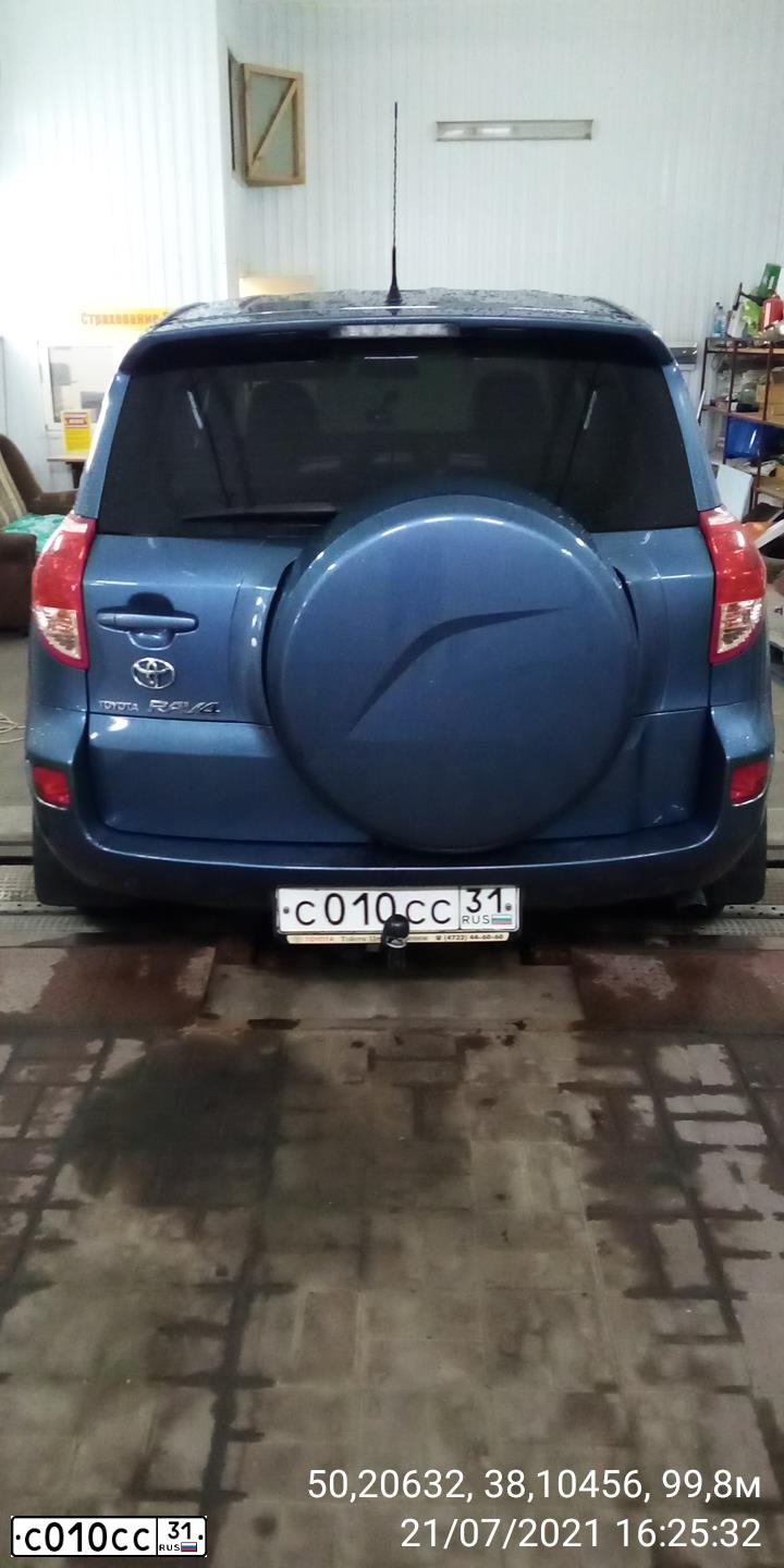 Фото автомобиля TOYOTA RAV4, 2008 — госномер С010СС31. Цвет: СЕРО-СИНИЙ