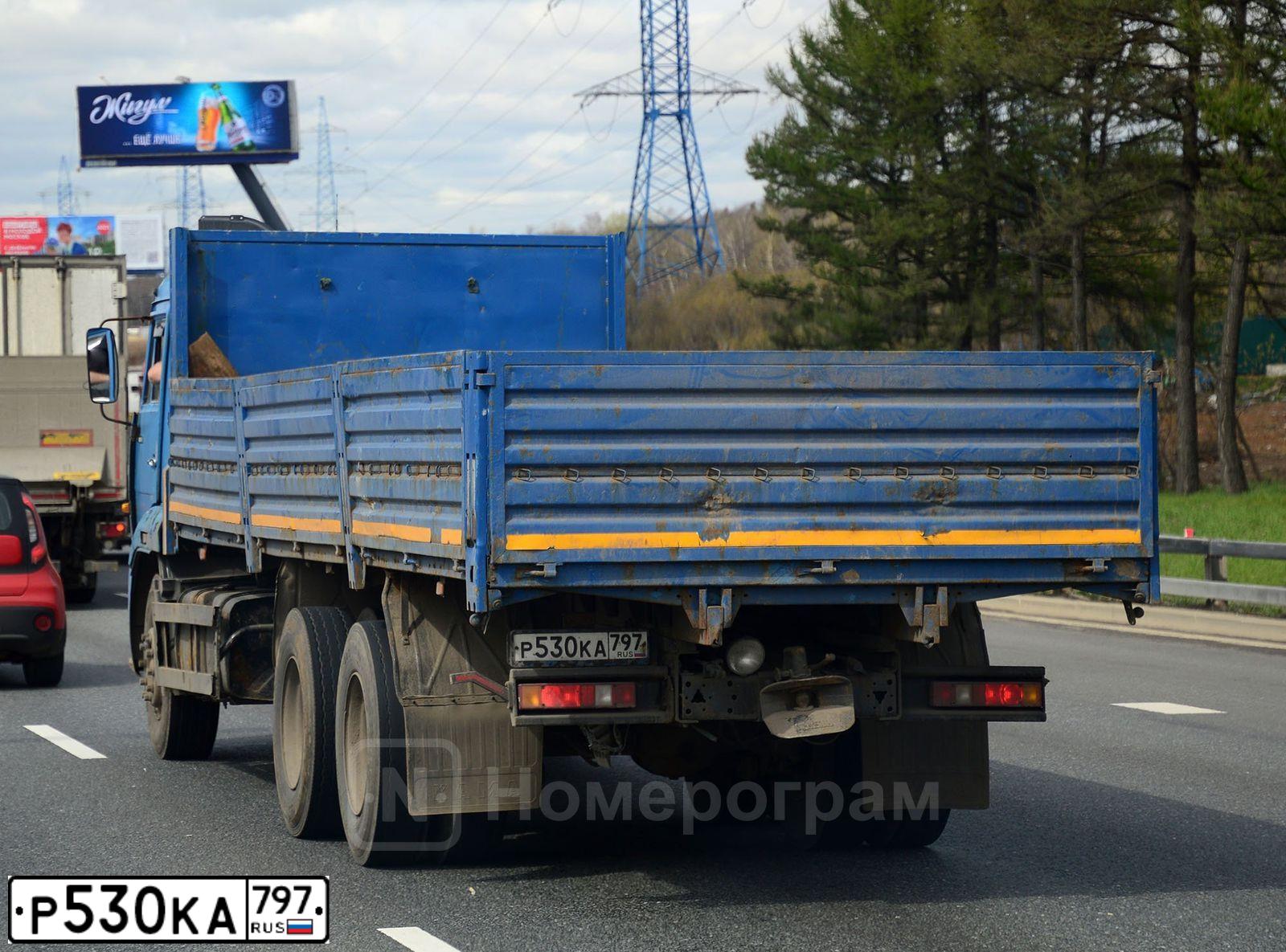 Фото автомобиля KAMAZ 65117 /6X4/, 2010 — госномер Р530КА797. Цвет: МЕДЕО
