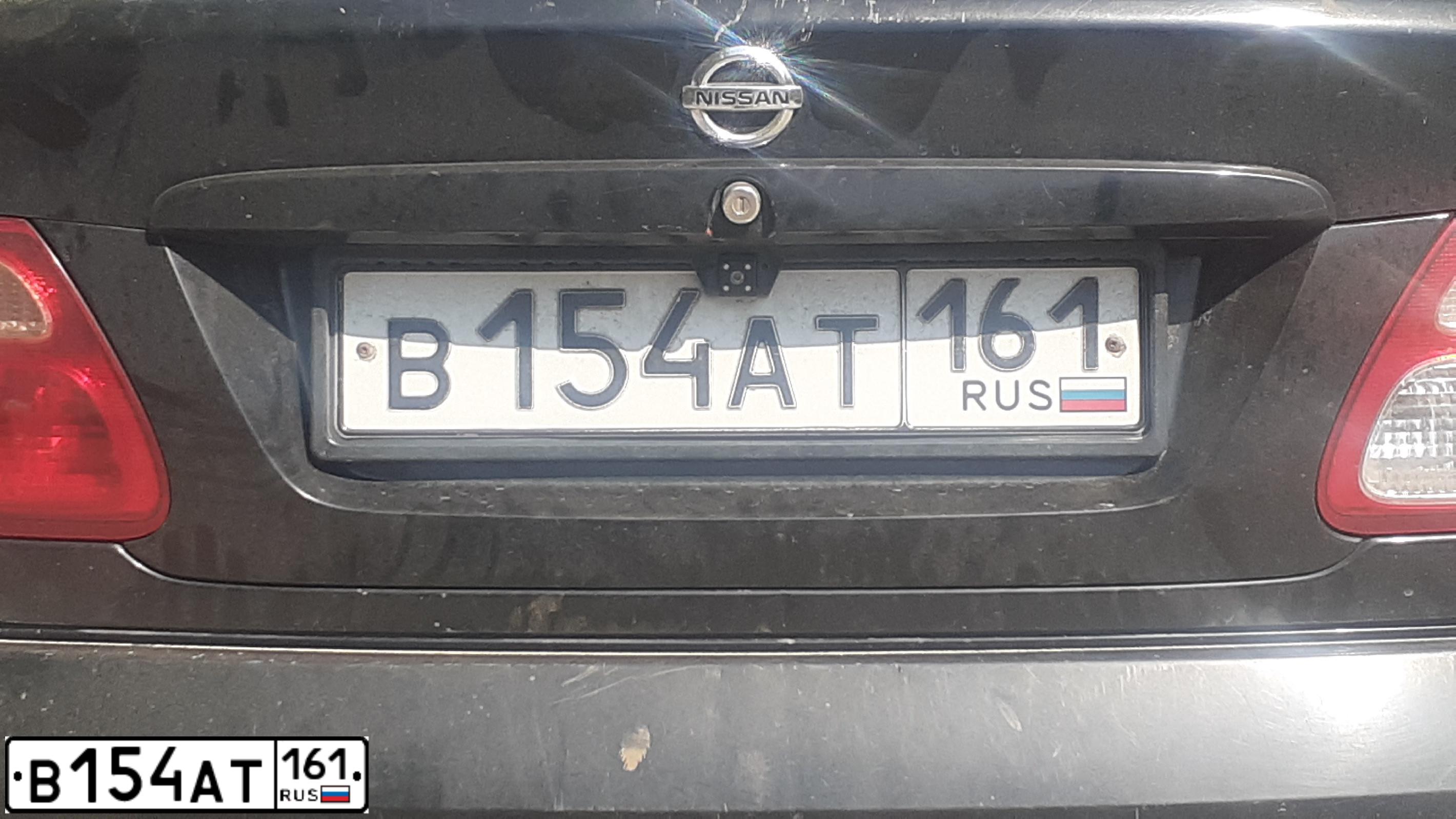 Фото автомобиля NISSAN ALMERA, 2005 — госномер В154АТ61. Цвет: ЧЕРНЫЙ