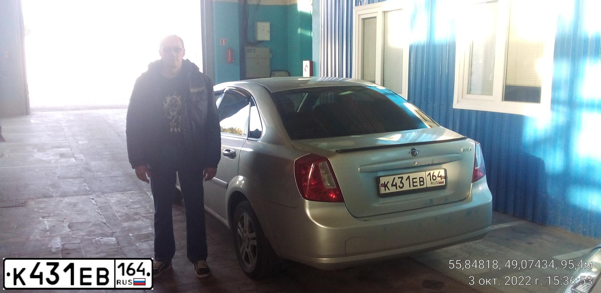 Фото автомобиля DAEWOO GENTRA, 2018 — госномер О853ОР716. Цвет: СЕРЕБРИСТЫЙ
