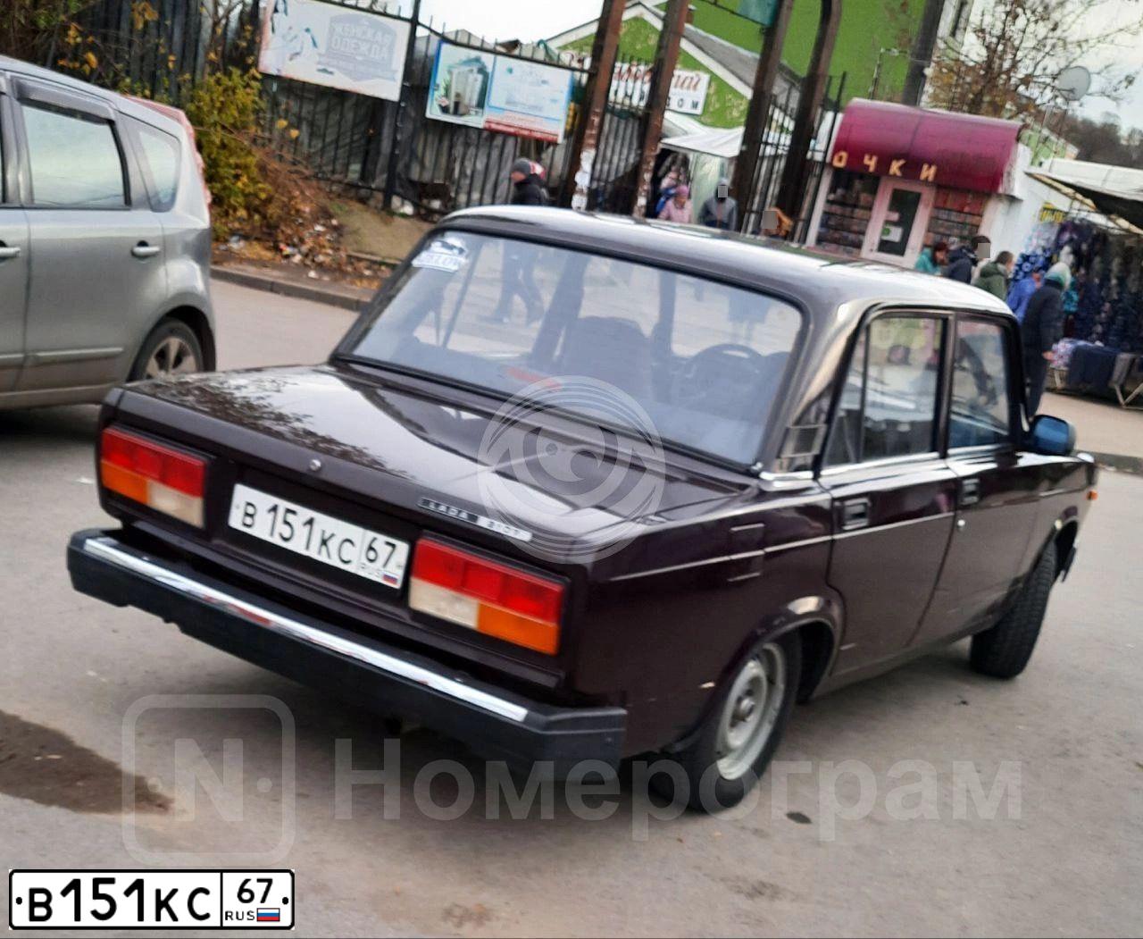 Фото автомобиля LADA 2107, 2009 — госномер А515ЕХ550. Цвет: ТЕМНО-КОРИЧНЕВЫЙ