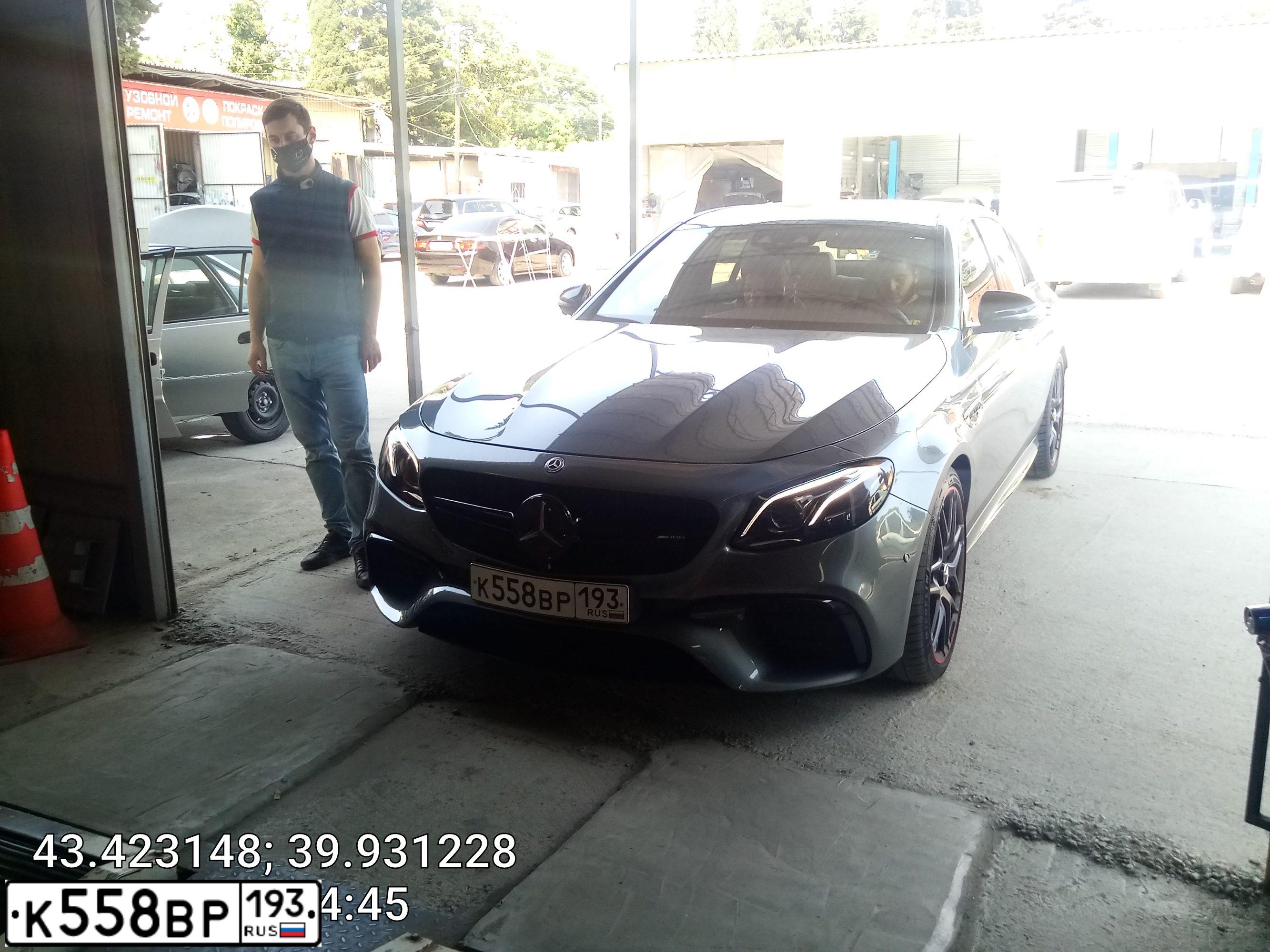 Фото автомобиля MERCEDES E-KLASSE, 2017 — госномер Т016НН16. Цвет: Серый