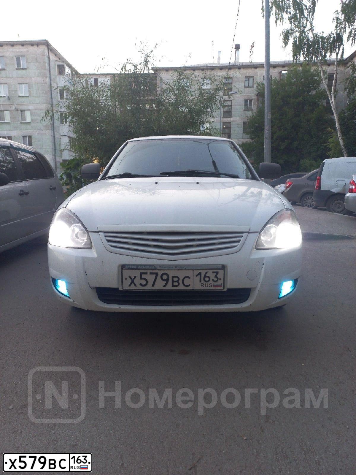Фото автомобиля LADA 2170 PRIORA, 2012 — госномер Х579ВС163. Цвет: БЕЛЫЙ