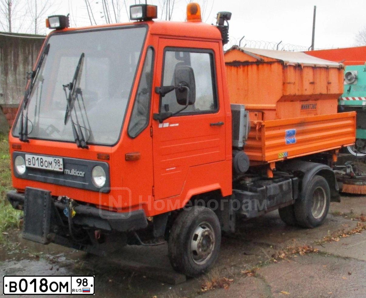 Фото автомобиля MULTICAR M 26, 2007 — госномер В018ОМ98. Цвет: ОРАНЖЕВЫЙ