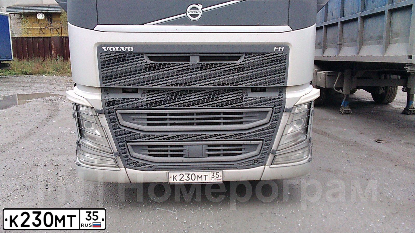 Фото автомобиля VOLVO SERIE FH /4X2/, 2019 — госномер К230МТ35. Цвет: СЕРЫЙ