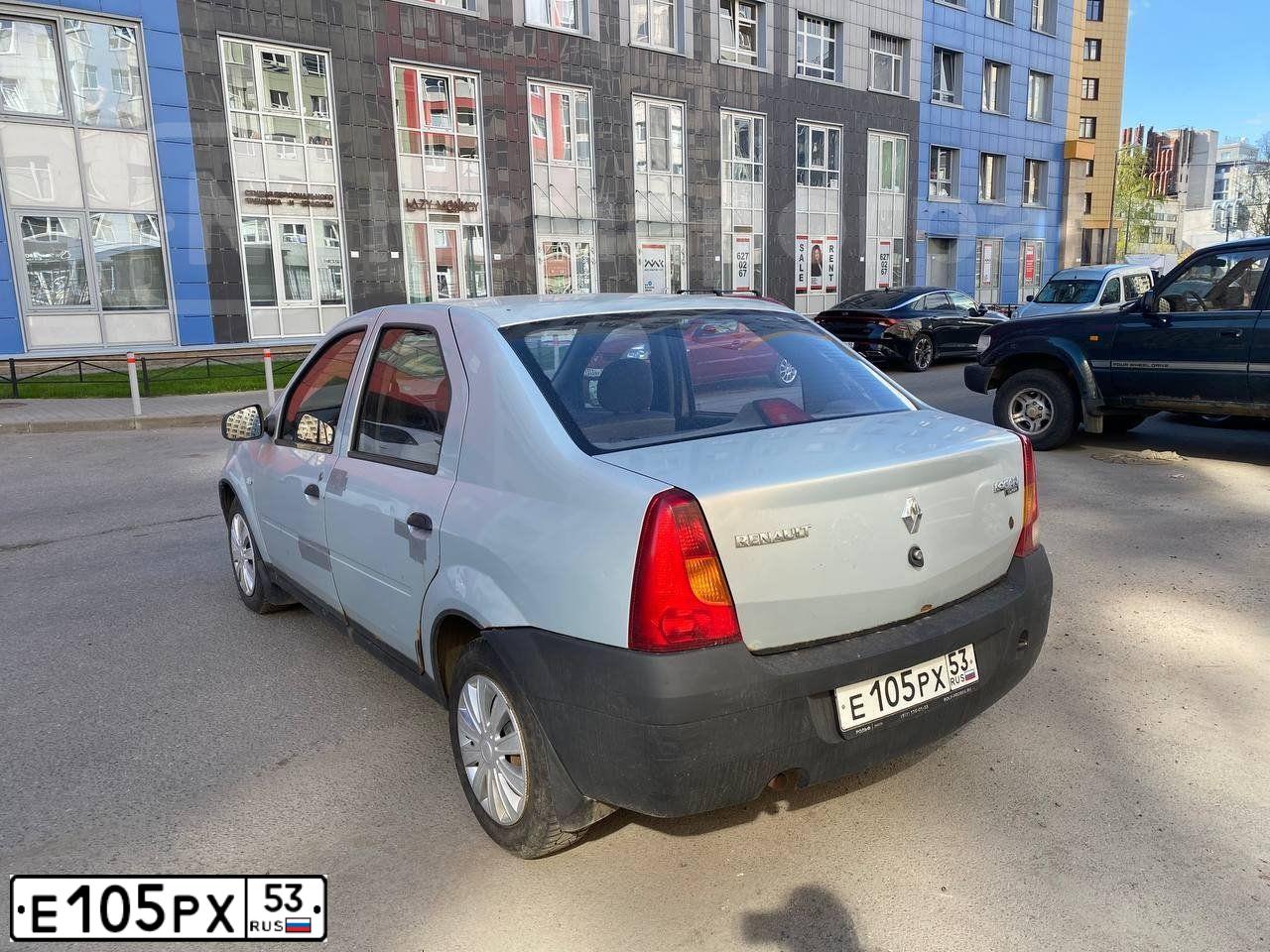 Фото автомобиля RENAULT LOGAN, 2007 — госномер Н250ТК198. Цвет: СЕРЫЙ