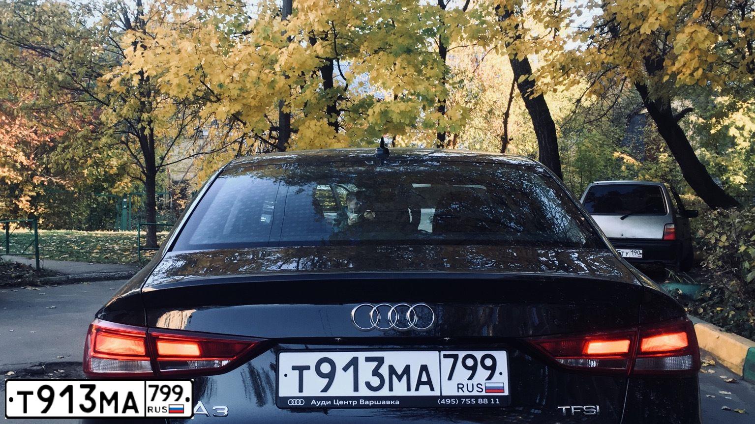 Фото автомобиля AUDI A3, 2018 — госномер Т913МА799. Цвет: ЧЕРНЫЙ