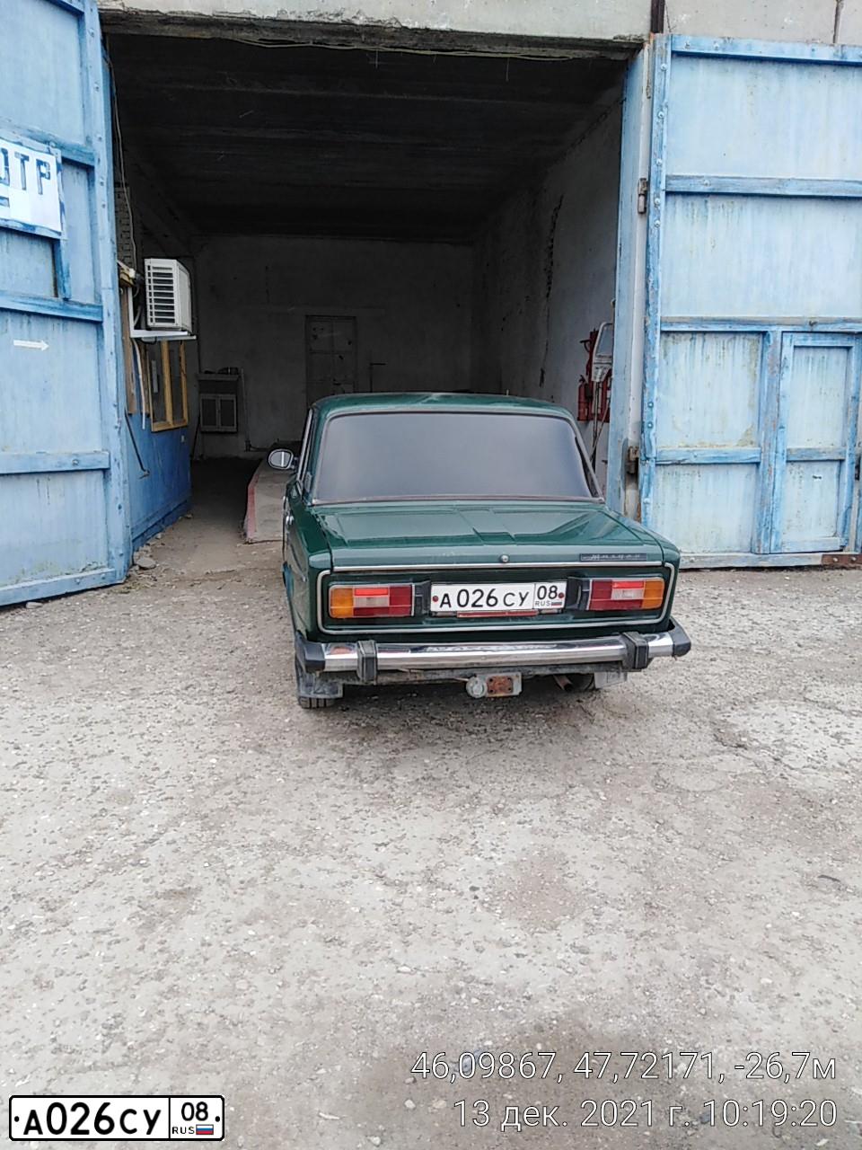Фото автомобиля LADA 2106 LADA, 1997 — госномер А026СУ08. Цвет: ЗЕЛЕНЫЙ