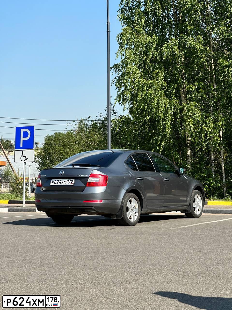 Фото автомобиля ШКОДА ОКТАВИЯ, 2014 — госномер У416ТР57. Цвет: ТЕМНО-СЕРЫЙ