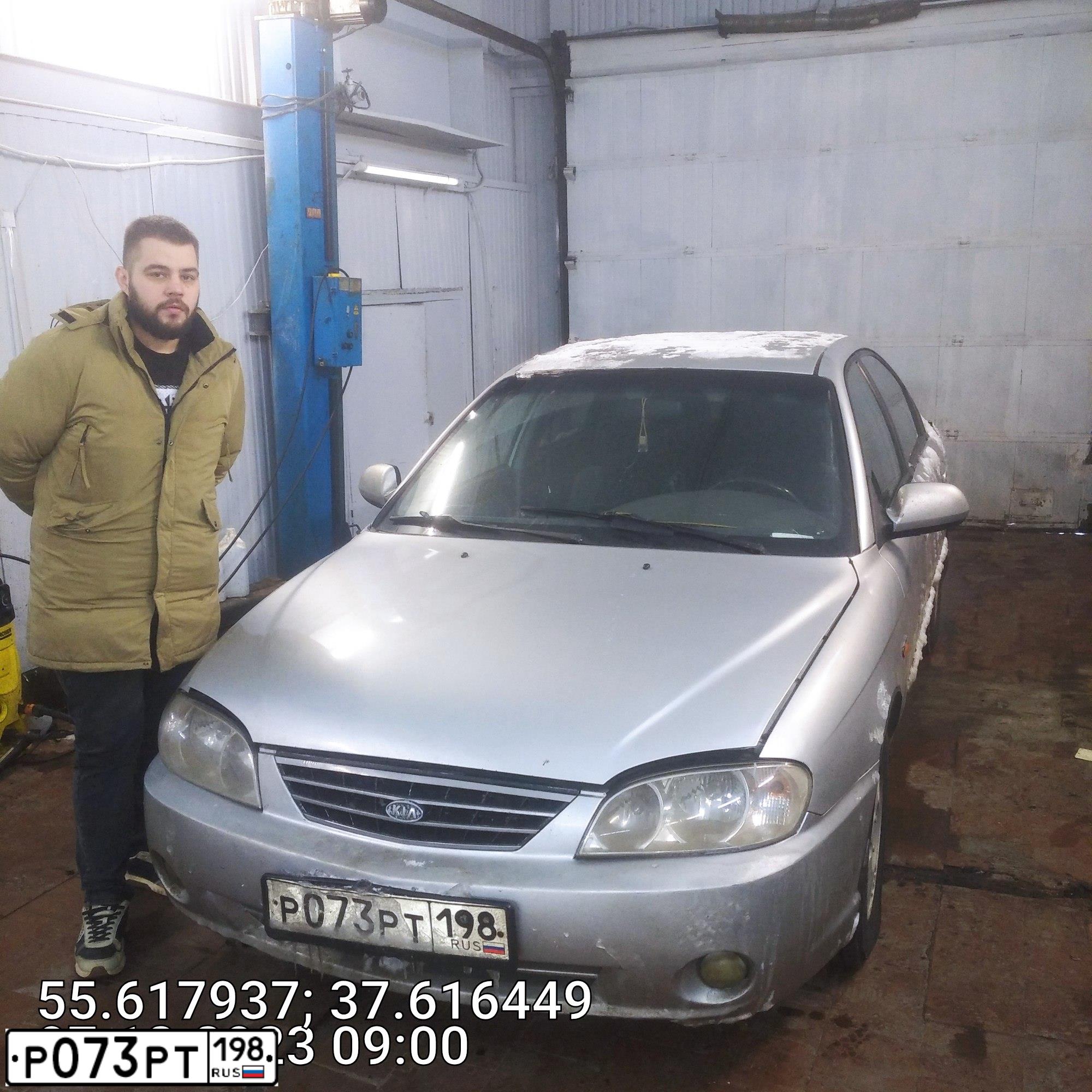 Фото автомобиля KIA SPECTRA, 2007 — госномер Р073РТ198. Цвет: СЕРЫЙ СВЕТЛЫЙ