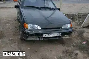 Фото автомобиля LADA 2114 SAMARA, 2004 — госномер К326ЕН05. Цвет: ЗОЛОТИСТЫЙ ТЕМНО-ЗЕЛЕНЫЙ
