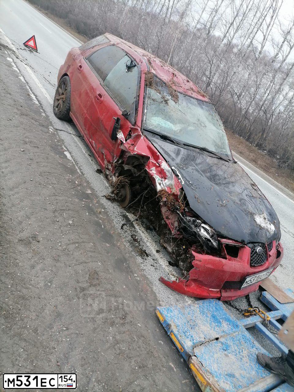 Фото автомобиля SUBARU IMPREZA, 2007 — госномер М531ЕС154. Цвет: Красный