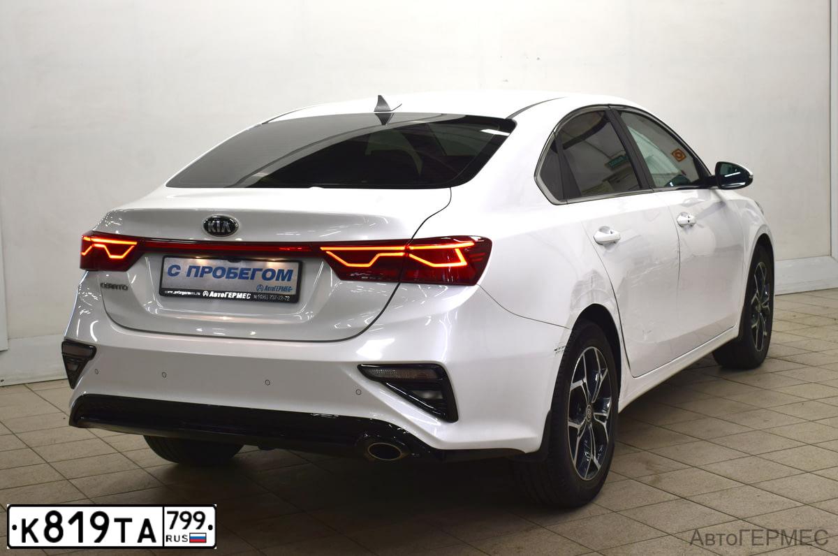 Фото автомобиля KIA CERATO, 2019 — госномер К819ТА799. Цвет: Белый