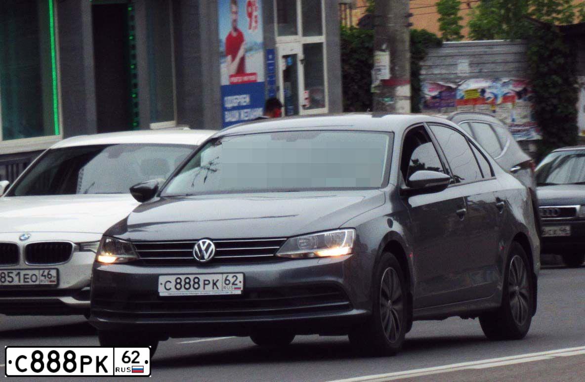 Фото автомобиля VOLKSWAGEN PASSAT, 2012 — госномер С888РК62. Цвет: Коричневый