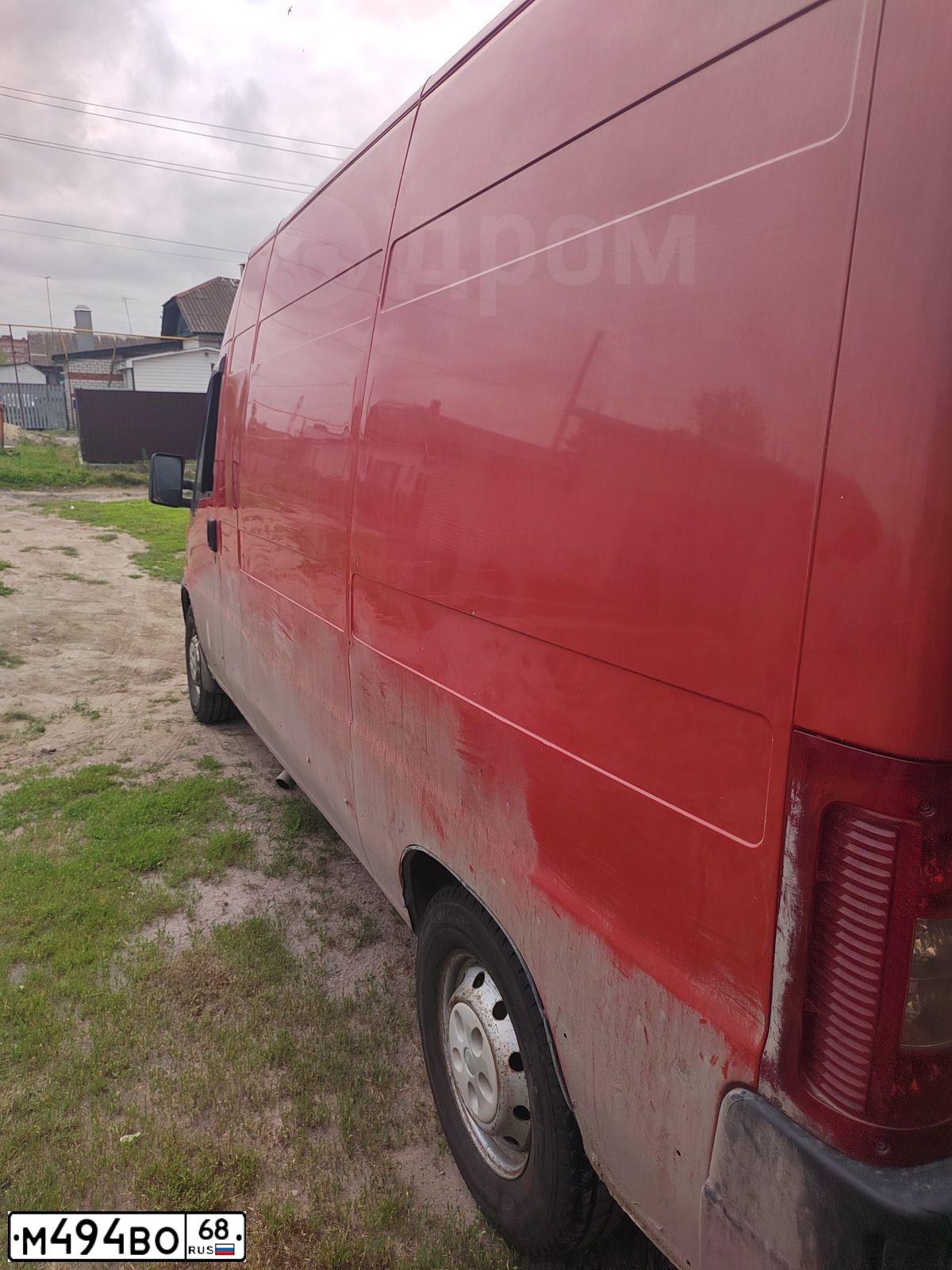 Фото автомобиля FIAT DUCATO, 2009 — госномер М494ВО68. Цвет: КРАСНЫЙ