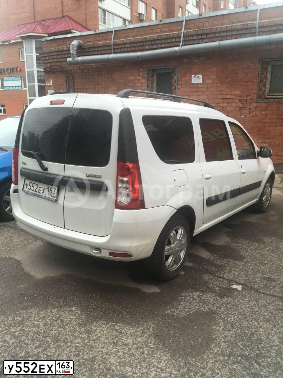Фото автомобиля LADA LARGUS, 2014 — госномер У552ЕХ163. Цвет: Белый
