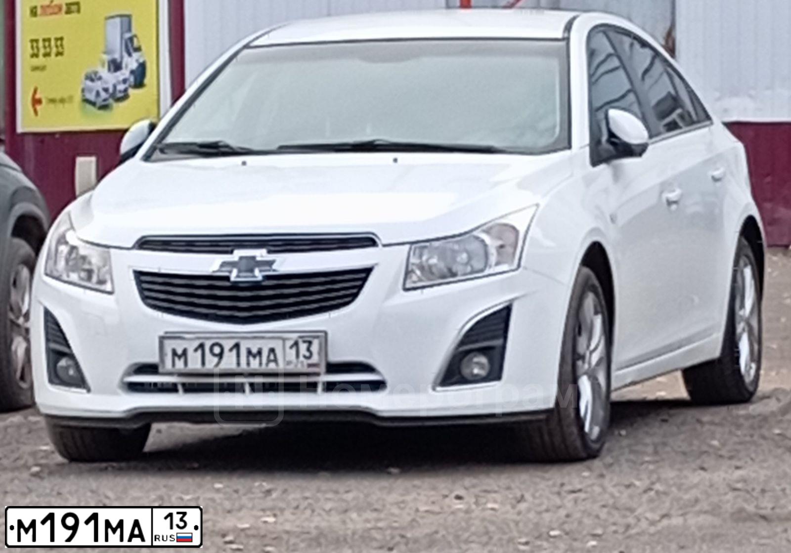 Фото автомобиля CHEVROLET CRUZE, 2013 — госномер М191МА13. Цвет: Белый