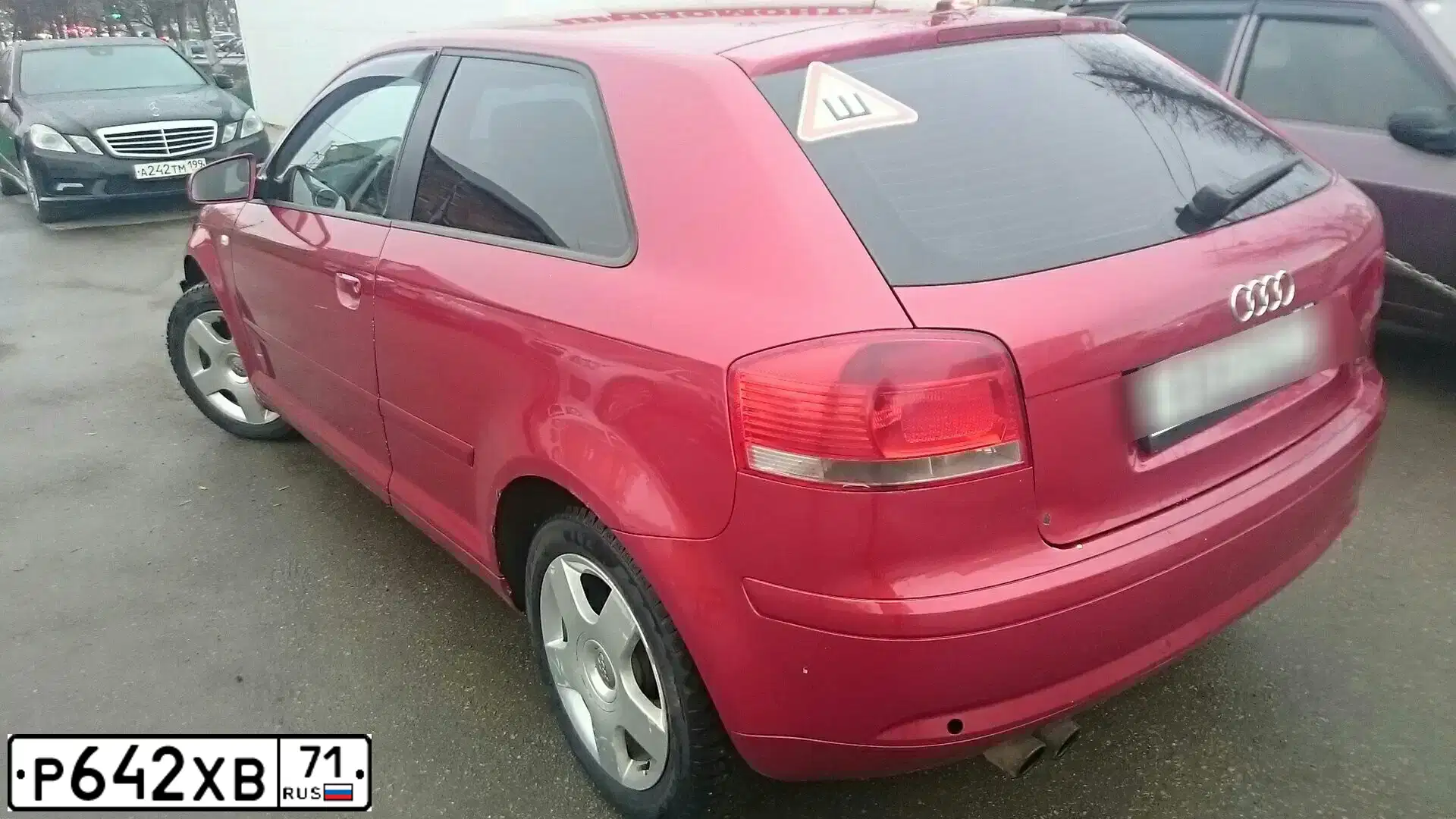 Фото автомобиля AUDI A3, 2006 — госномер Т022КМ198. Цвет: ВИШНЕВЫЙ