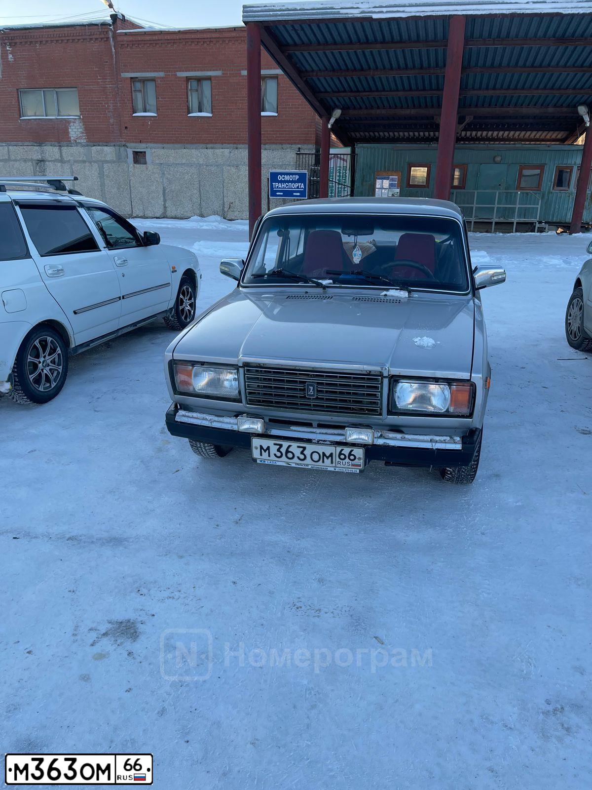 Фото автомобиля LADA 2107 LADA, 1999 — госномер М363ОМ66. Цвет: ЗЕЛЕНЫЙ