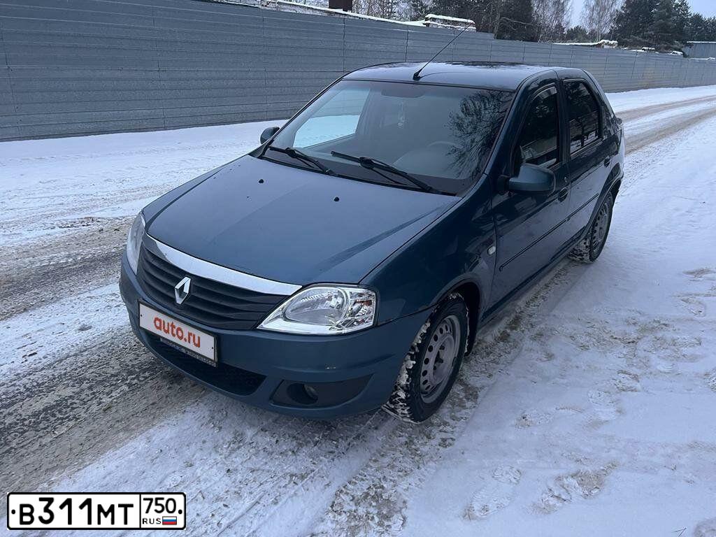 Фото автомобиля RENAULT LOGAN, 2010 — госномер В311МТ750. Цвет: СИНИЙ