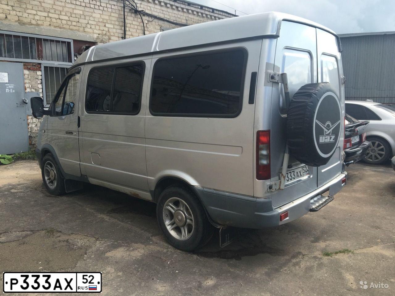 Фото автомобиля GAZ 2752 SOBOL, 2004 — госномер Р333АХ52. Цвет: СВЕТЛО-СЕРЫЙ