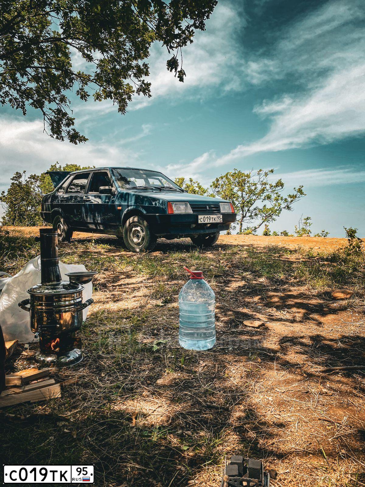 Фото автомобиля LADA 2109 SAMARA, 2004 — госномер С087СВ05. Цвет: сине-зеленый