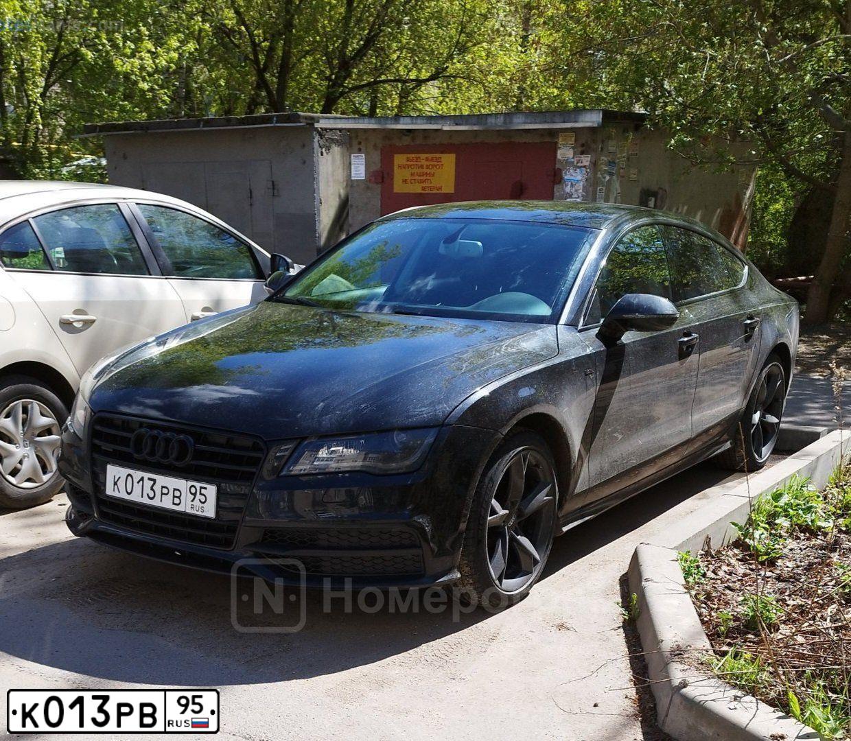 Фото автомобиля AUDI A7, 2013 — госномер К013РВ95. Цвет: ЧЕРНЫЙ