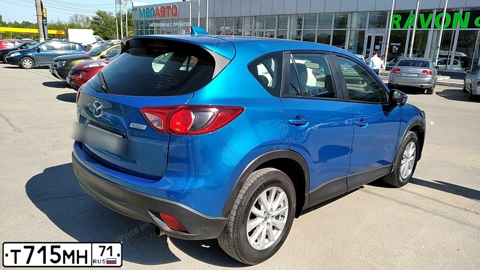 Фото автомобиля MAZDA CX-5, 2011 — госномер Т715МН71. Цвет: голубой