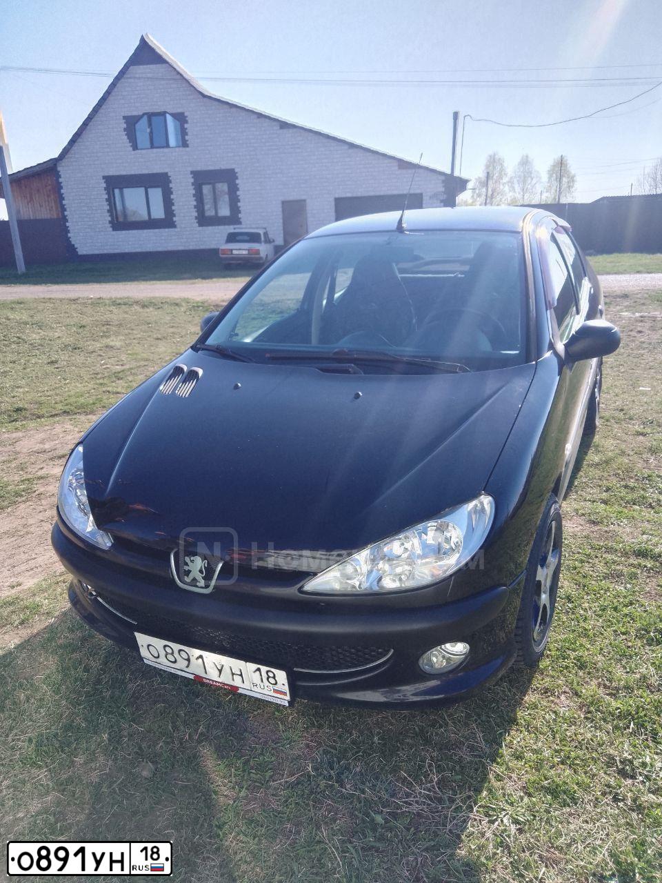 Фото автомобиля PEUGEOT 206, 2008 — госномер Р485ЕА159. Цвет: ЧЕРНЫЙ