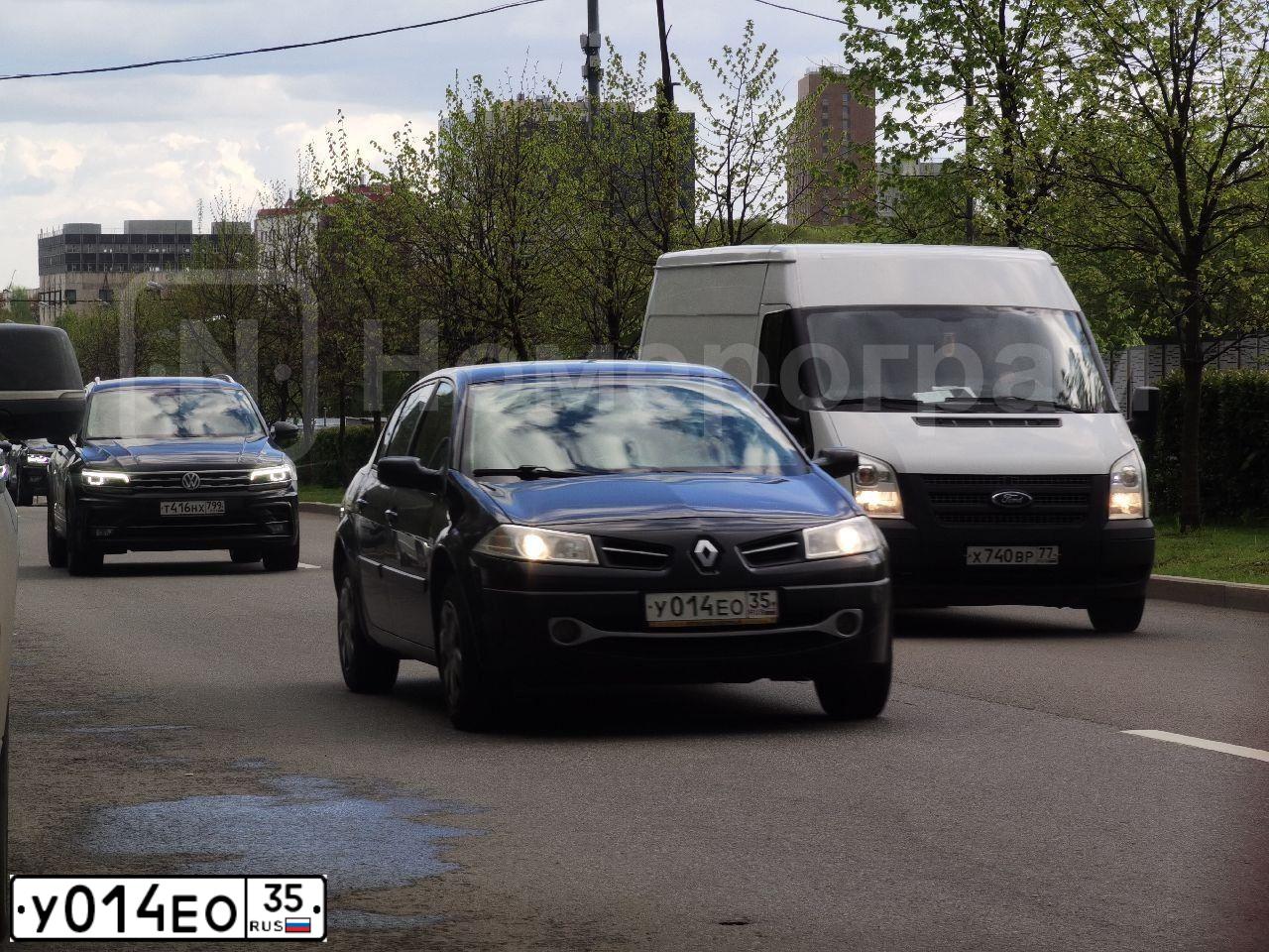 Фото автомобиля RENAULT MEGANE, 2008 — госномер Р507ТР40. Цвет: ЧЕРНЫЙ