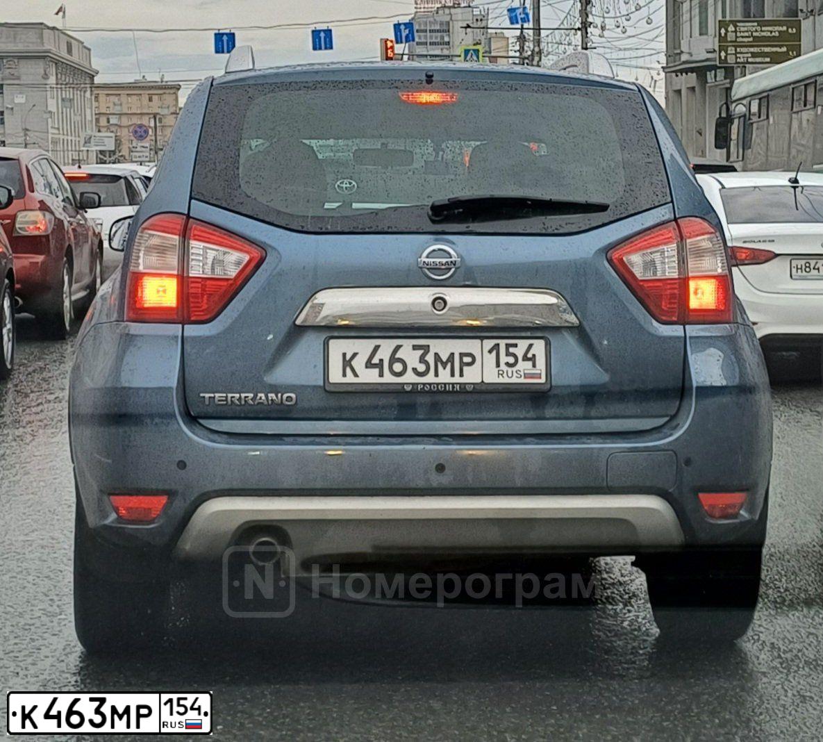 Фото автомобиля NISSAN TERRANO, 2014 — госномер К436МР154. Цвет: синий