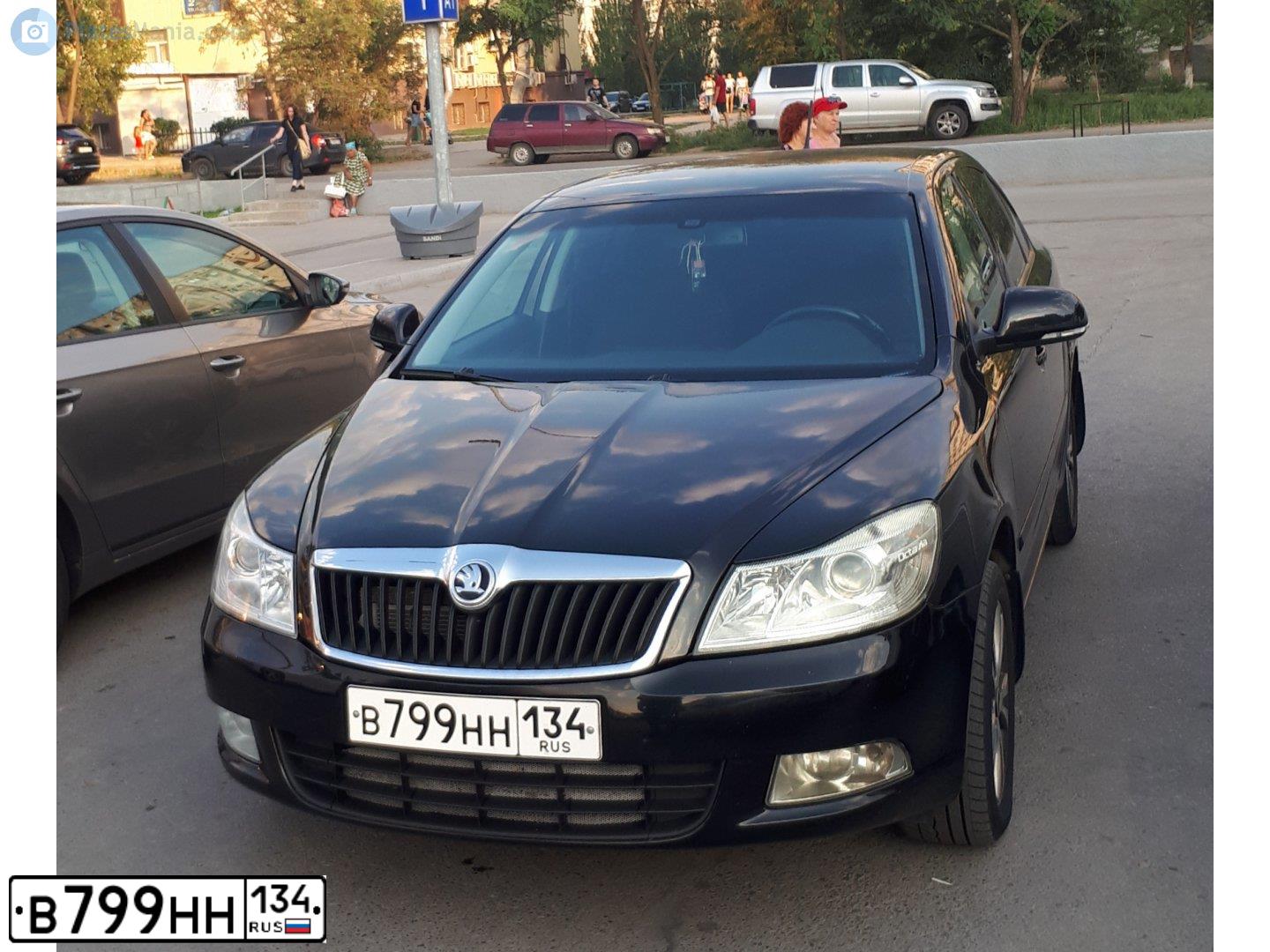 Фото автомобиля SKODA OCTAVIA, 2013 — госномер В799НН134. Цвет: ЧЕРНЫЙ