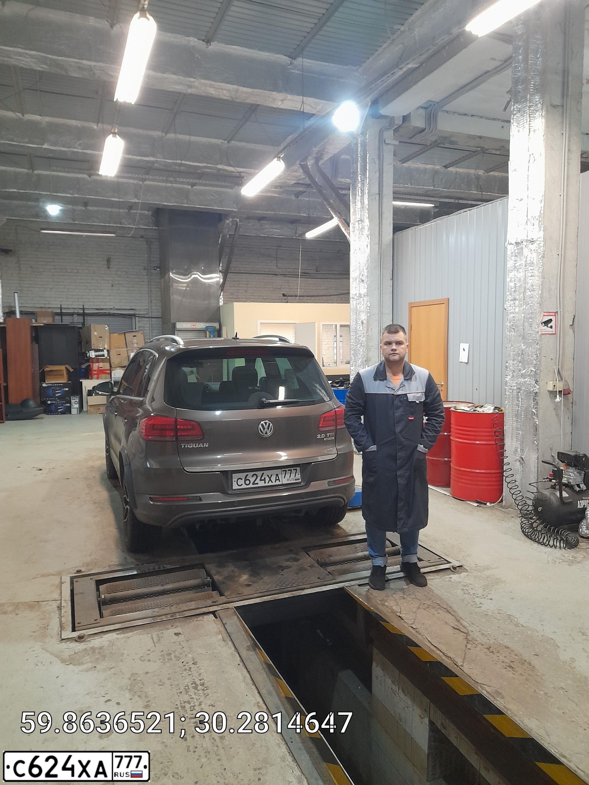 Фото автомобиля VOLKSWAGEN TIGUAN, 2015 — госномер С624ХА777. Цвет: Коричневый