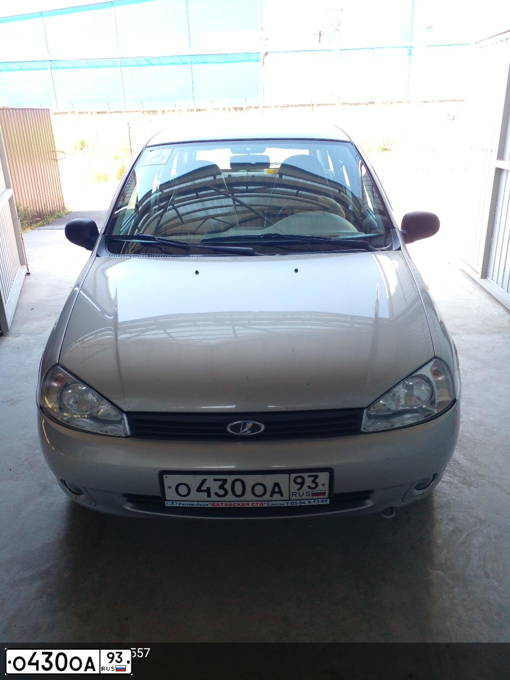 Фото автомобиля LADA 1117 KALINA, 2008 — госномер О430ОА93. Цвет: СЕРЕБРИСТЫЙ
