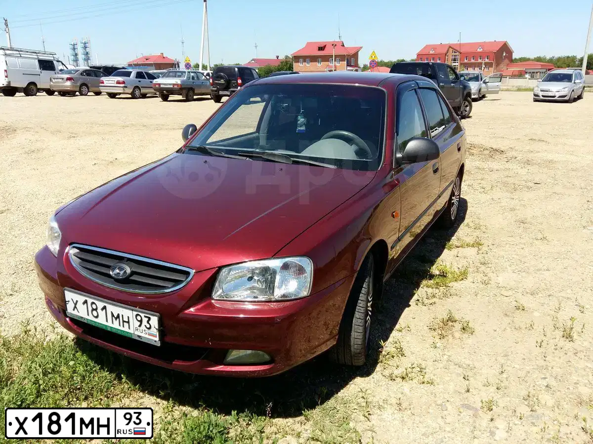 Фото автомобиля TAGAZ ACCENT, 2011 — госномер Х181МН93. Цвет: КРАСНЫЙ