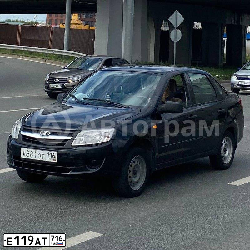 Фото автомобиля LADA 2190 GRANTA, 2019 — госномер Е119АТ716. Цвет: ЗОЛОТИСТО-КОРИЧНЕВЫЙ